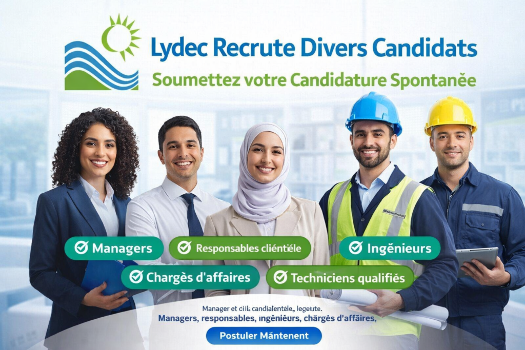 Lydec Recrute Divers Candidats: Soumettez votre Candidature Spontanée